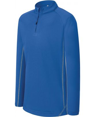 Sweat-shirt enfant running 1/4 zip PA346 - Sporty Royal Blue