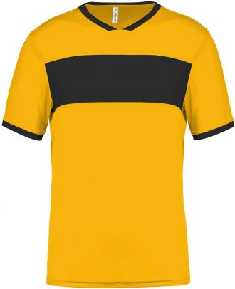 Maillot adulte polyester manches courtes PA4000 - Sporty Yellow / Black