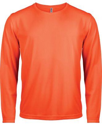 T-shirt homme manches longues sport PA443 - Fluorescent Orange