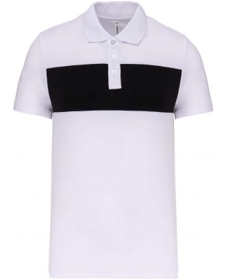 Polo manches courtes adulte PA493 - White / Black