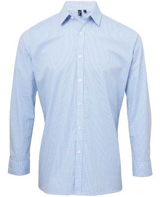 Chemise homme micro carreaux "Vichy" - Light Blue