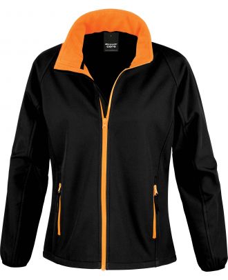 Veste Softshell femme Printable R231F - Black / Orange