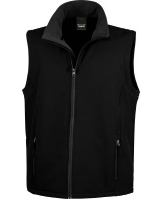 Bodywarmer Softshell Homme Printable R232M - Black / Black