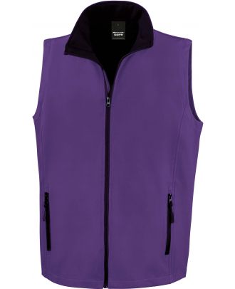 Bodywarmer Softshell Homme Printable R232M - Purple / Black