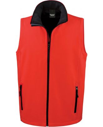 Bodywarmer Softshell Homme Printable R232M - Red / Black