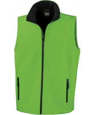 Bodywarmer Softshell Homme Printable R232M - Vivid Green / Black