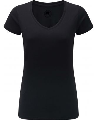 T-shirt femme col V RU166F - Black
