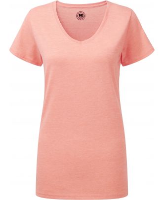 T-shirt femme col V RU166F - Coral Marl