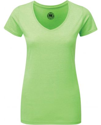 T-shirt femme col V RU166F - Green Marl