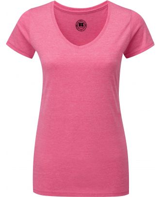 T-shirt femme col V RU166F - Pink Marl