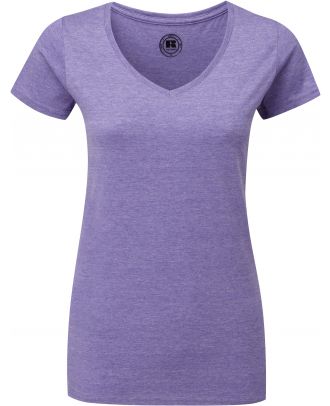 T-shirt femme col V RU166F - Purple Marl