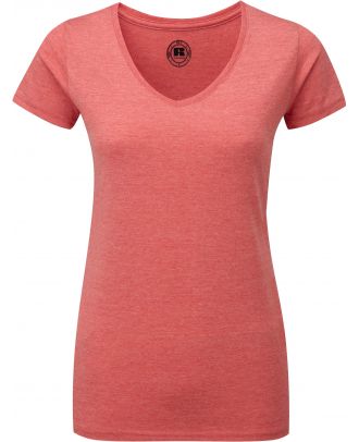 T-shirt femme col V RU166F - Red Marl