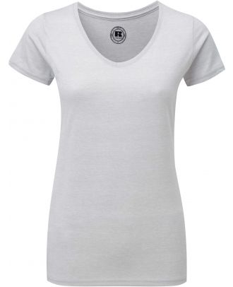 T-shirt femme col V RU166F - Silver Marl