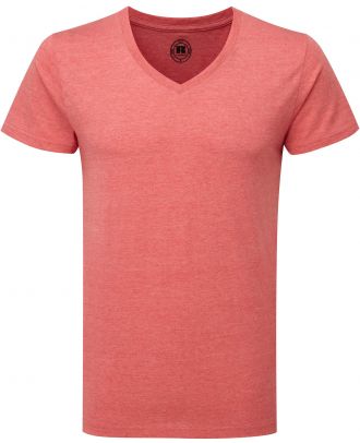 T-shirt homme col V RU166M - Red Marl