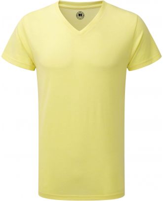 T-shirt homme col V RU166M - Yellow Marl