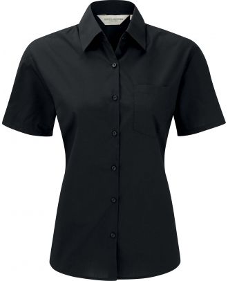 Chemise manches courtes femme Popeline Polycoton RU935F - Black