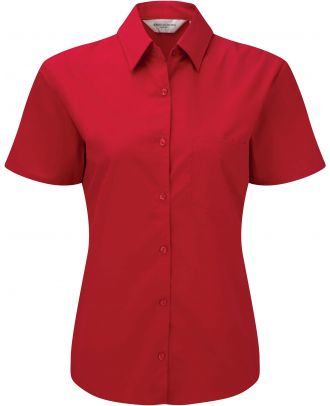 Chemise manches courtes femme popeline pur coton RU937F - Classic Red