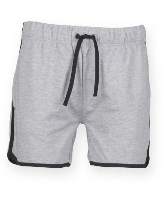 Short homme rétro SFM069 - Heather Grey / Black