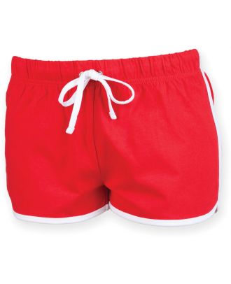 Short Femme Rétro SK069 - Red / White