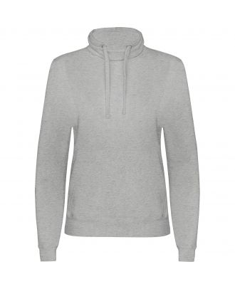 Sweat- shirt col roulé PETROS gris chiné