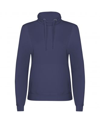 Sweat- shirt col roulé PETROS bleu denim