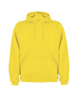 Sweat-shirt capuche avec poche kangourou CAPUCHA jaune